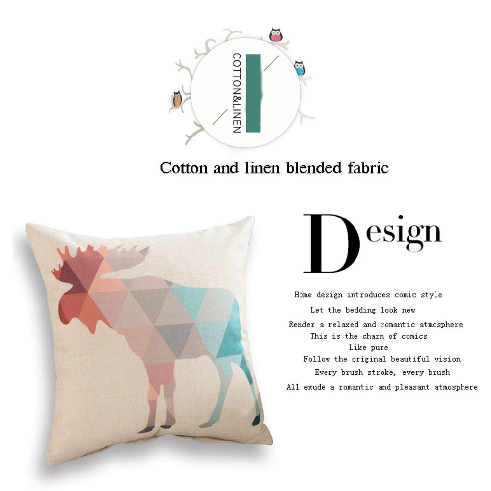 Funda De Almohada para Cojín Cuadrado Algodón Lino para Decoración para Hogar Funda De Almohada Adecuado para Sala De Estar, Sofá, Dormitorio, Automóvil, Decoración del Hogar 18 * 18 Pulgadas 6Pcs