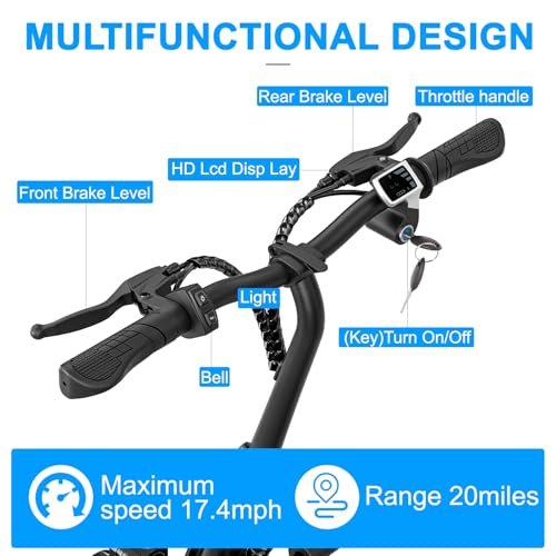 EILLEO Electric Scooter with Seat (White) - 750W Motor, 17.4 MPH Top Speed, 20 Mile Range - Image 5