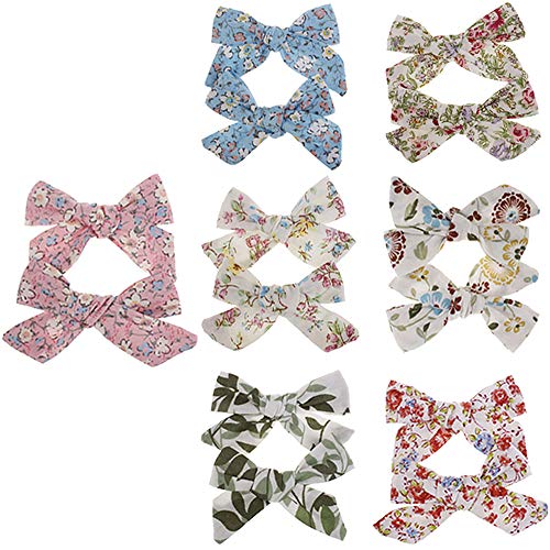 Baby Girl Hair Bow Set Bling Sparkle Glitter Bows Alligator Hair Clips for Toddlers Kids (Multicoloured MQ4055)