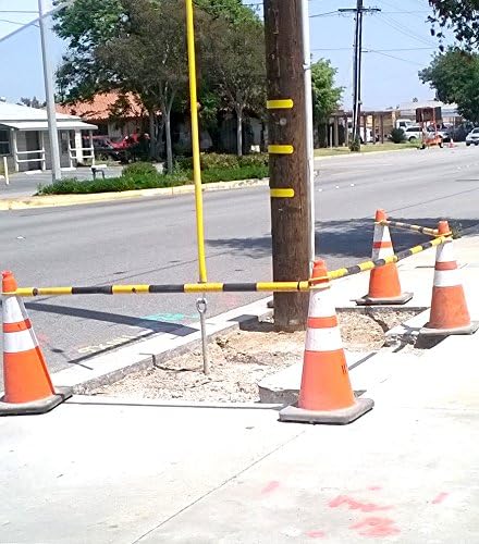 Miniatura 2 de Barra retráctil de cono de seguridad amarillonegro Barra de cono de seguridad 2 "OD x 52-80" de longitud