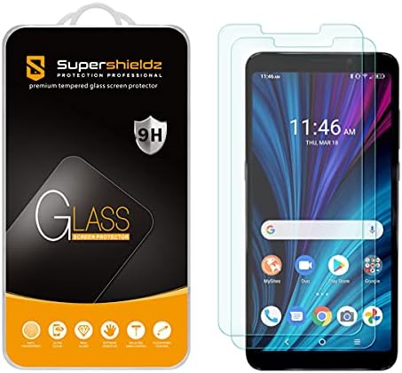(2 Pack) Supershieldz Designed for Alcatel TCL A3X (A600DL) Tempered Glass Screen Protector, Anti Scratch, Bubble Free