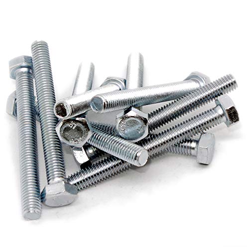 M8 (8mm x 100mm) Hex Bolt (Fully Threaded Setscrew) - Steel (Pack of 10)