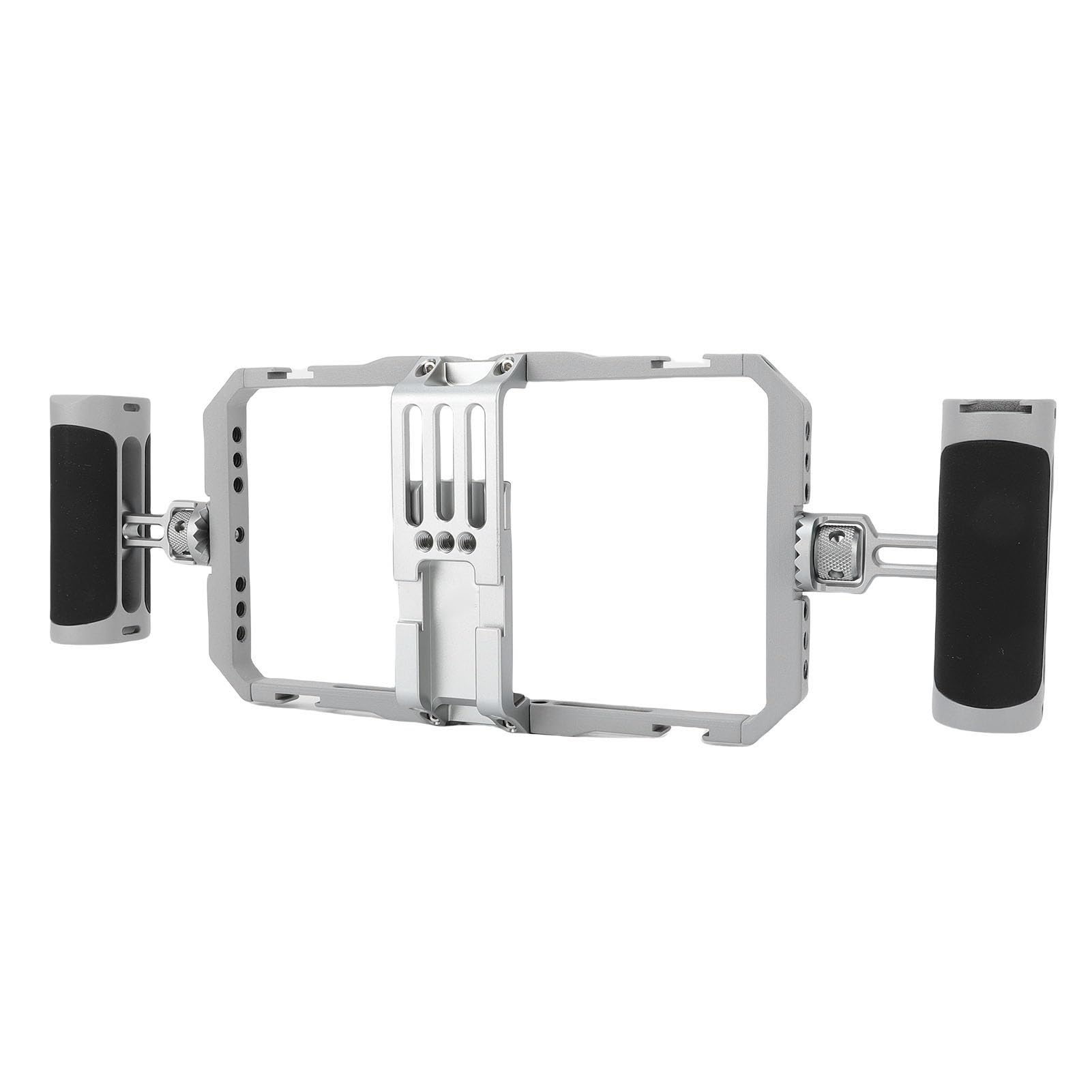 Equipo de Video para Teléfono Inteligente, Empuñaduras de Silicona Ergonómicas Dobles, Soporte Ajustable, Estabilizador de Jaula para Teléfono, Empuñadura Estabilizadora de Video con Soporte