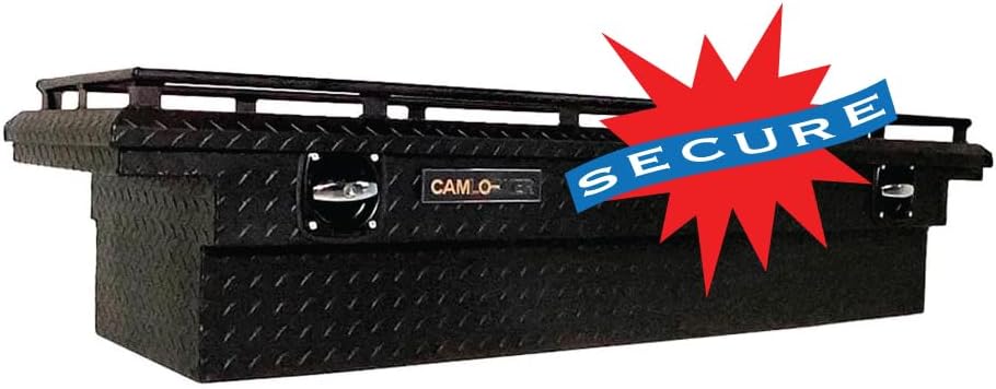 CamLocker S71LPRLMB 71in Crossover Truck Tool Box with Rail (71in Low Profile Crossover Truck Tool Box with Rail - Matte Black)