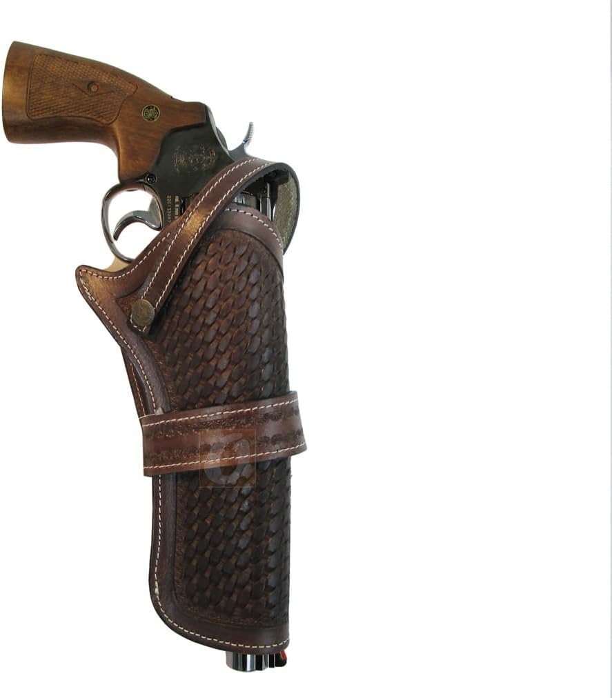Leather Holster Western Cowboy Revolver Pistol Heritage Rough Rider Universal FIT Gun Cover .22 .32 .45 Right Handed