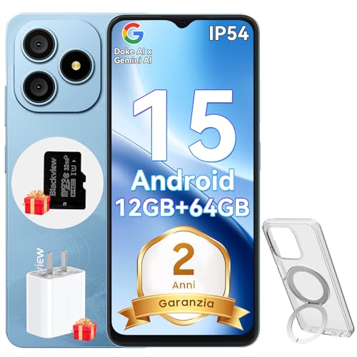 Blackview Wave 9C Smartphone Android 15 con Cover Girevole a...