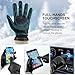 LOKZEER Winter Warm Gloves: Touchscreen Windproof Gloves with Thermal Wool Lining Black Mens Gloves for Driving MTB Motorcycle Hiking (Black, XL)
