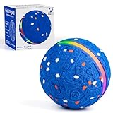 JEISOTHB Interactive Dog Toys Dog Ball, Durable E-TPU Material,3 Play Modes with Colorful Lights, Automatic Moving, Bouncing and Rotating for Medium and Large Dogs Indoor & Outdoor (Blue)