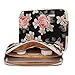 Price comparison product image KAYOND Rose Pattern Water-resistant 12.5 inch 13 inch Canvas laptop sleeve with pocket for 13.3 inch laptop case macbook air 13 case macbook pro 13 sleeve ipad 12.9 (13-13.3 Inch, Black Rose)