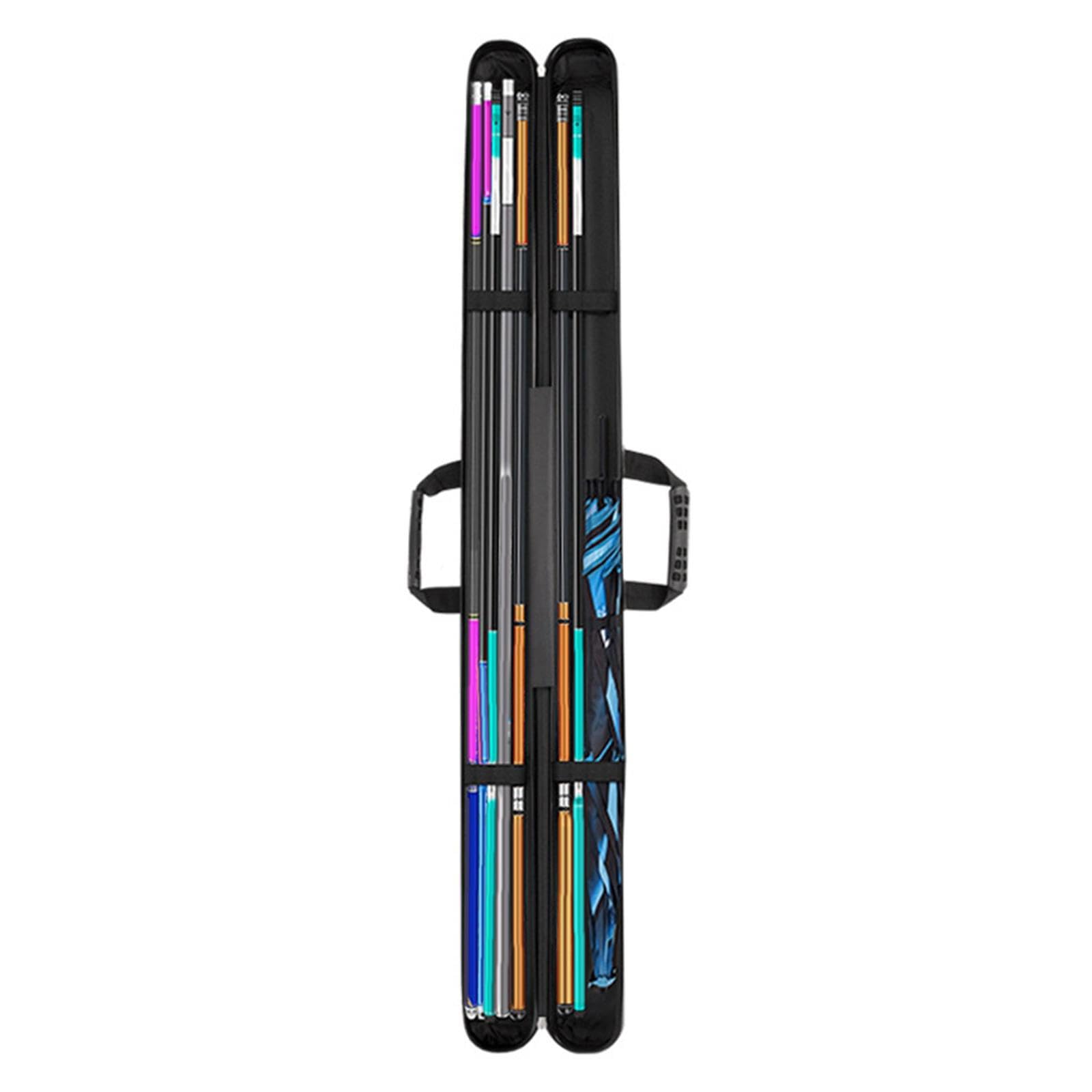 Custodia per Canna da Pesca Impermeabile da Viaggio, Borsa Porta Canna da Pesca, Custodia Rigida Leggera e Spessa, Organizer da Viaggio