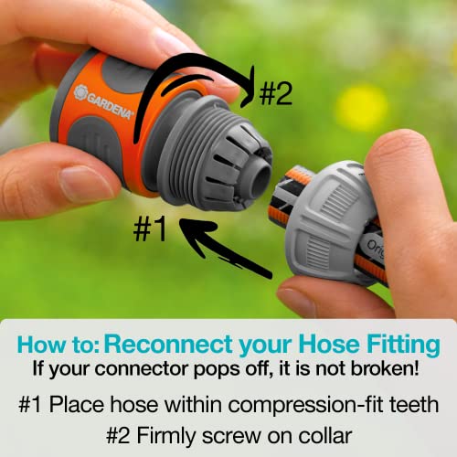 Gardena 18614-20 66 Foot Auto Retractable Hose Reel On Metal Spike, Feet, Standard, Turquoise #TOP6