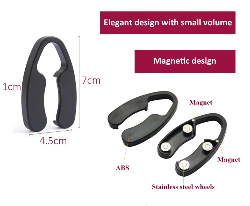 Wine Foil Cutter, Magnetic Foil Cutter for Wine Bottles Black Wine Foil Removes Stainless Steel ABS Wine Foil Cutter Tool, Great Wine Accessories Gift for Wine Lovers (3 Pack)