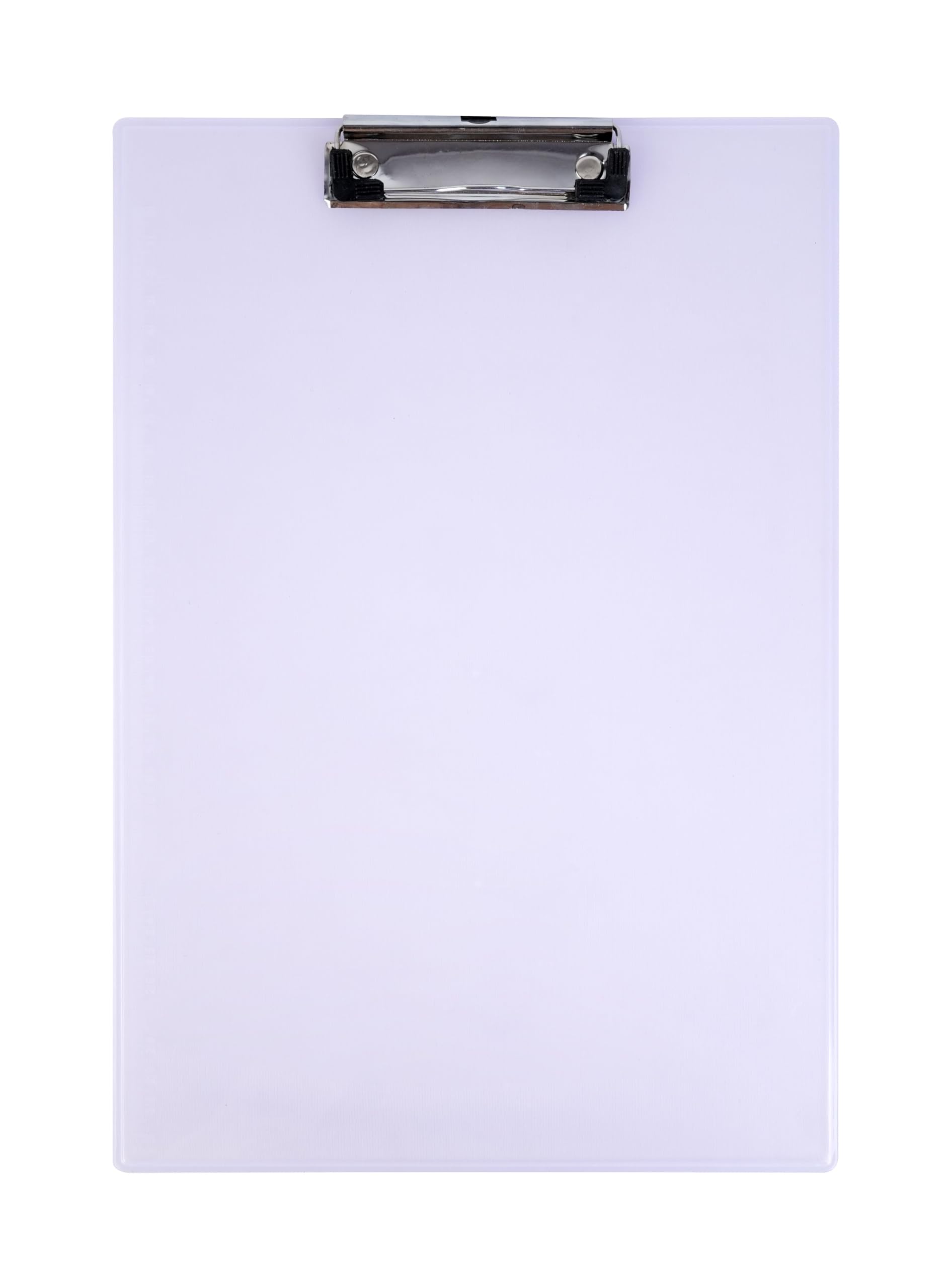 Bambalio Plastic 14 x 9.7 Clipboard Writing Pad Clipboards Drawing/Writing/Clipboard with Clip | Sturdy, Lightweight for Office, School, College, White (Semi Transparent)