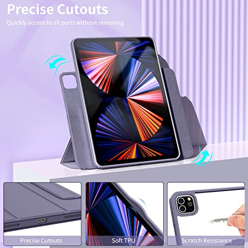 Image of ProElite Cover for Apple iPad Pro 13 inch M4 /M5 2024 /2025 Case Cover, Smart Detachable Magnetic Shockproof Case Cover for Apple iPad Pro 13 inch M4 /M5 2024 /2025, Lavender