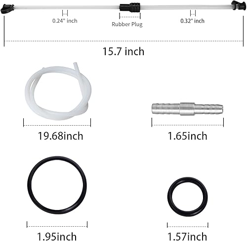 Miniatura 2 de Kit de Accesorio de Extractor de Líquidos ManualNeumático Thorstone o Cambiador de Aceite al Vacío  2 tubos de succión de 2 x 22 cm  1 manguera de