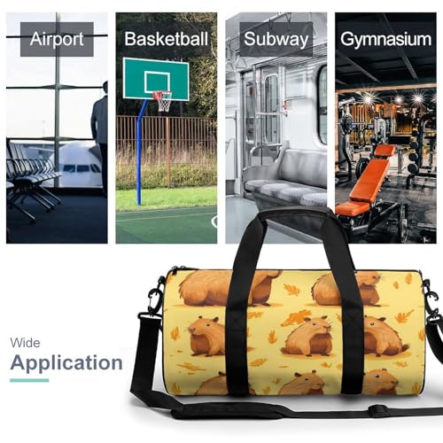Capybara Sports Gym Bag Travel Duffel Workout Bag with Adjustable Strap3