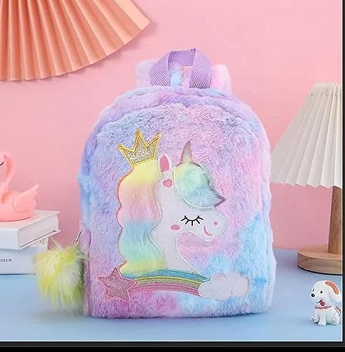 Image of Tickles Unicorn Plush School Bag Backpack Shoulder Bag Picnic Travelling For kids Boys & Girls