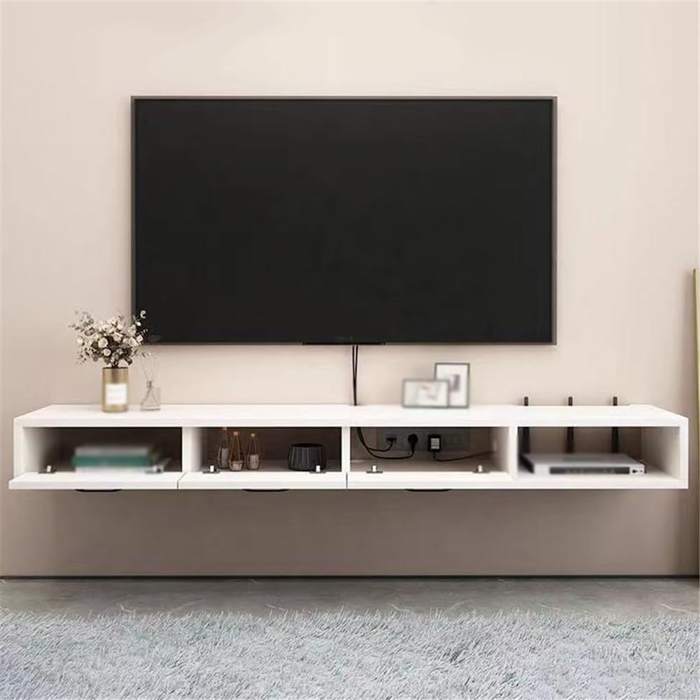 jednostka multimedialna Wisząca jednostka pod telewizor, konsola do gier, multimedialna, szafka, półka do salonu(Grijs,160x23x20cm)