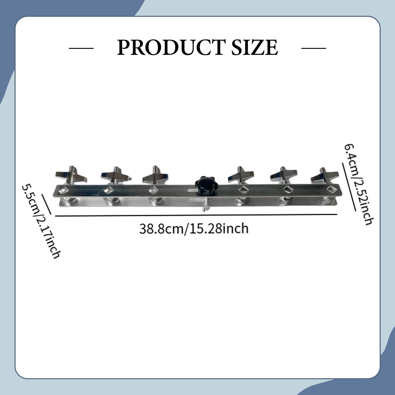Oshhni Kuhglockenhalterung Verlängerungsklemme Instrumentenzubehör Bassdrum Ständer Und Schlagzeug Teil für Schnelle Montage An Stativen für Touren Live Sho, 38.8 Cm X 6.4 Cm X