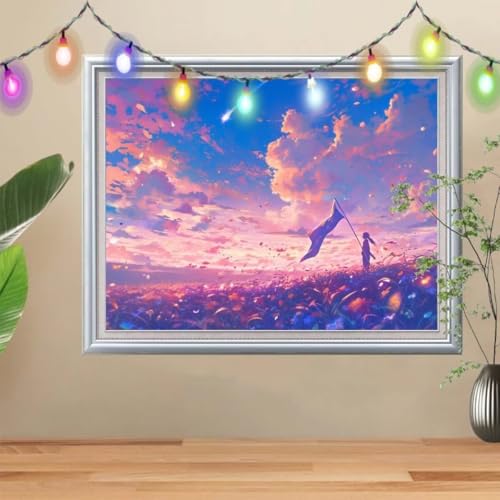 Broderie diamant 5D adulte grand format 90x120 peinture par numéro strass cristal