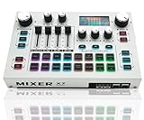 Multifunktionale DJ-Mischpult Vollmetall für Podcasts-Streaming mit Digitalanzeige...