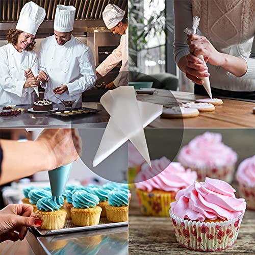 100 Pack Icing Piping Bags 16 Inch, Searik Disposable Icing Pastry Bags Anti Burst Thicken Cake Decorating Bag For Cream Frosting Cookie Dessert Cupcake And Cake Decoration #TOP6