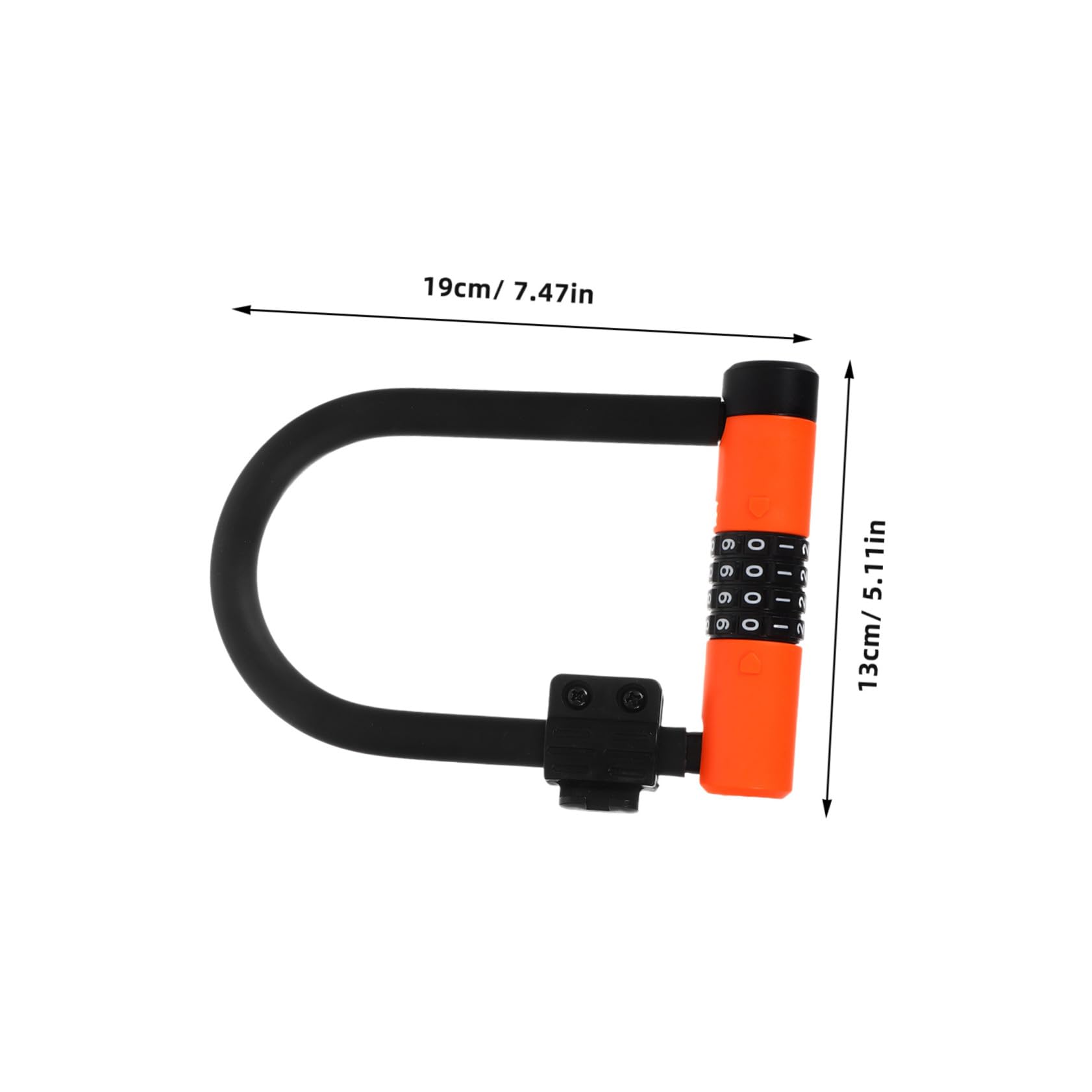 SUPVOX Lucchetto Bicicletta U-shaped Antifurto Resettable Serratura Combinazione Chiave per Bici Elettriche Scooter Moped Resistente Agli Urti e Versatile per Urbano e Off-road