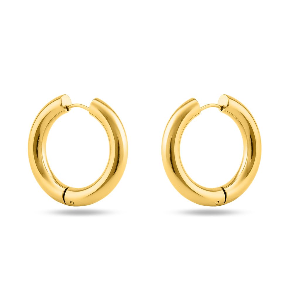 palmonas 18k Gold Plated Classic Round Hoop Earring for Women - Gift for Girls & Women | Waterproof & Anti-Tarnish Earrings Collection-picture-44