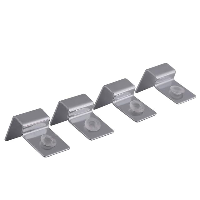 Foto 6 de 7 de 4 Pcs Soporte de Cubierta de Vidrio Tanque Peces Acuario Clip de Acero Inoxidable para Proteger(8mm)