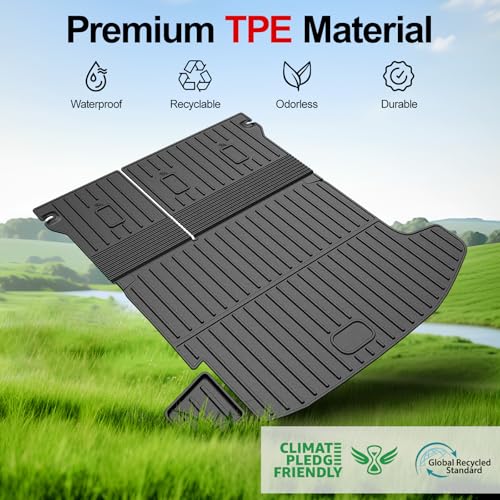 Image of Cargo Mat for 2024-2026 Chevy Trax /Buick Envista, All Weather TPE Cargo Mat with 3rd Seat Back Cover and Left Storage Mat for Chevy Trax Accessories