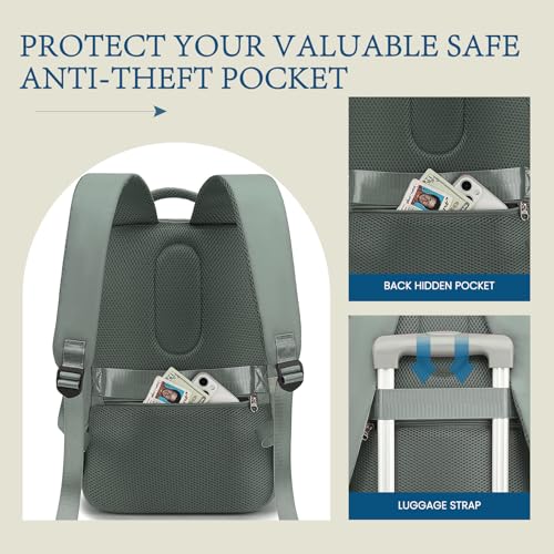 Lossga for Spirit Airlines Personal Item Bag 18x14x8 Inches Travel Bag Mens Travel Backpack for Women Fit Up to 17 inch Weekender Bags With Usb Charging Port Carry on Flight Approved - image 5