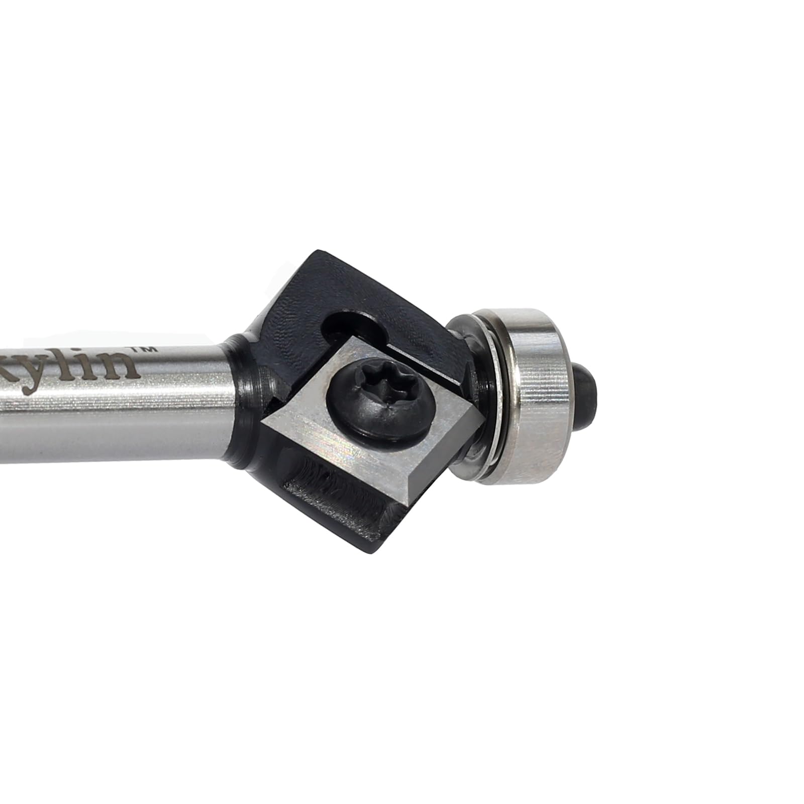Fresa per smussatura a 45 gradi a gambo da 8 mm, fresa con lame rimovibili, con cuscinetti a sfera, strumento da taglio professionale per router, per legno