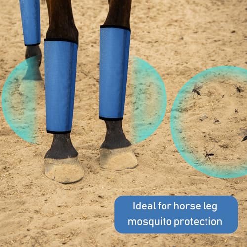 Image of Jexine Set of 8 Mesh Fly Boots for Horse Loose Fitting Non Slip Breathable Horse Fly Leggings Protective Reduces Stress Leg Fatigue Wraps for Preventing Flies Mosquitoes Bite
