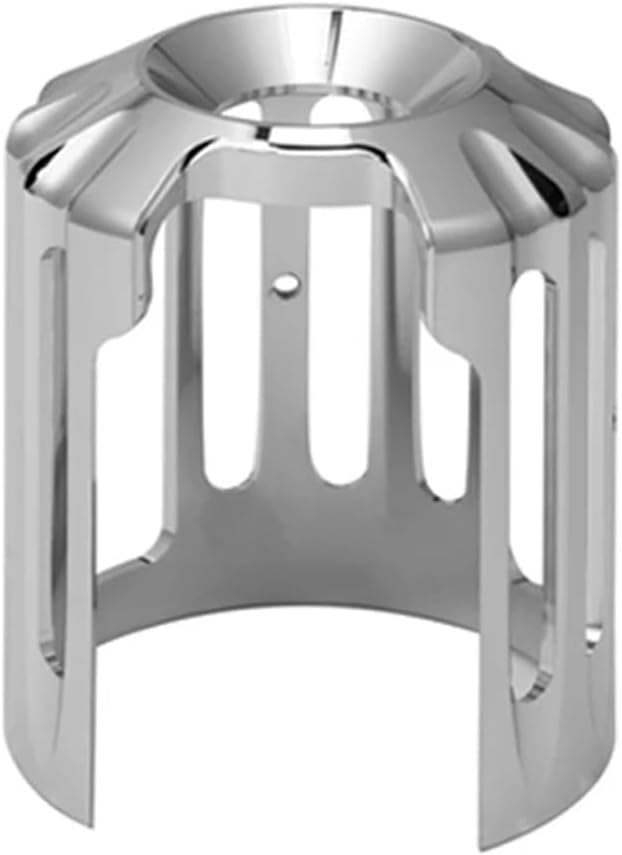 Motorcycle Black/Chrome Aluminum Oil Filter Cover Machine Oil Grid Cover Cap Trim Compatible with Touring Sportster Iron Softail Dyna(C)