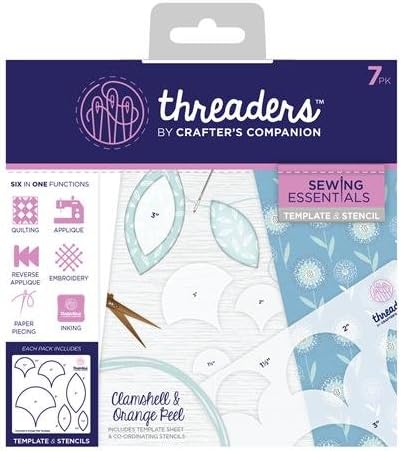 Threaders Templates Threaders Template & Stencil - Clamshell & Orange Peel, Transparent ...