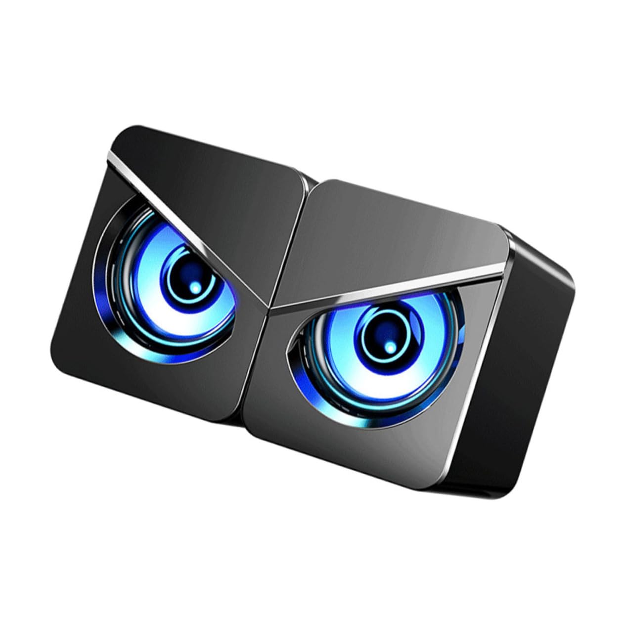 Altavoces de escritorio USB SHINEOFI con luz y control de volumen para PC 8