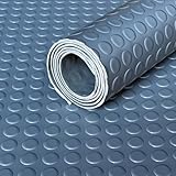 Shield Autocare 2m x 1.5m Dark Grey Coin PVC Flooring Roll | Non Slip Industrial Lino Vinyl Floor Matting for Garage Work Van Heavy Duty 3mm Thick 1.5m Width