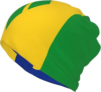 Flag Beanie Hat Caps Headwear Skull Cap Knitted Haitian Hat Scarf for Women Men