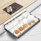 Multifonctionnel et réglable: Optimal pour les tiroirs de cuisine, offre de l'espace pour les épices, les bouteilles d'huile, les ustensiles de cuisine et plus encore - Convient à toutes les tailles de tiroir courantes grâce à sa longueur réglable.