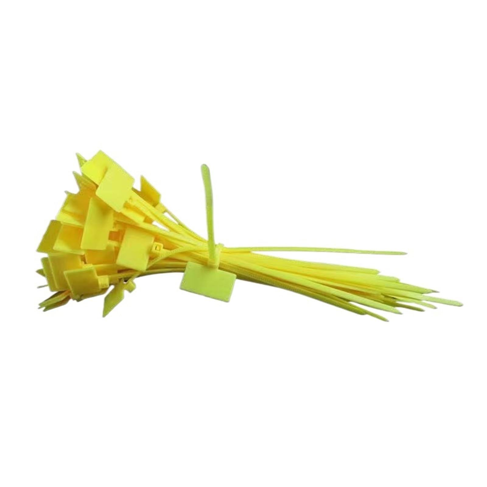 Cable Zip Tie Wire Zip Ties Self-Locking Plastic, Cable Labels 100pcs Multicolor 4x150mm Binding Mark Zipper Fixed(Yellow)