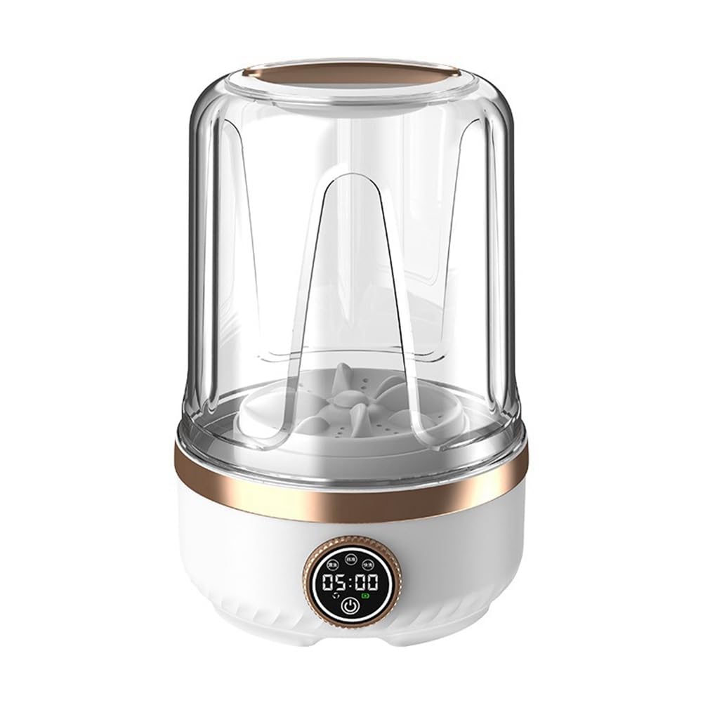 Vjsujehgy 2L Mini Portable Washing Machine for Socks and Underwear Wireless Fully Automatic Portable Washer for Travel Home Use