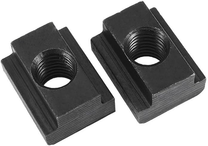 M6 M8 M10 M12 M14 M16 M20 DIN508 Black Oxide Finish Grade 8.8 Carbon Steel T-Slot Nut Tapped Through Slot T-nuts Furniture - (Size: M12(5pcs))