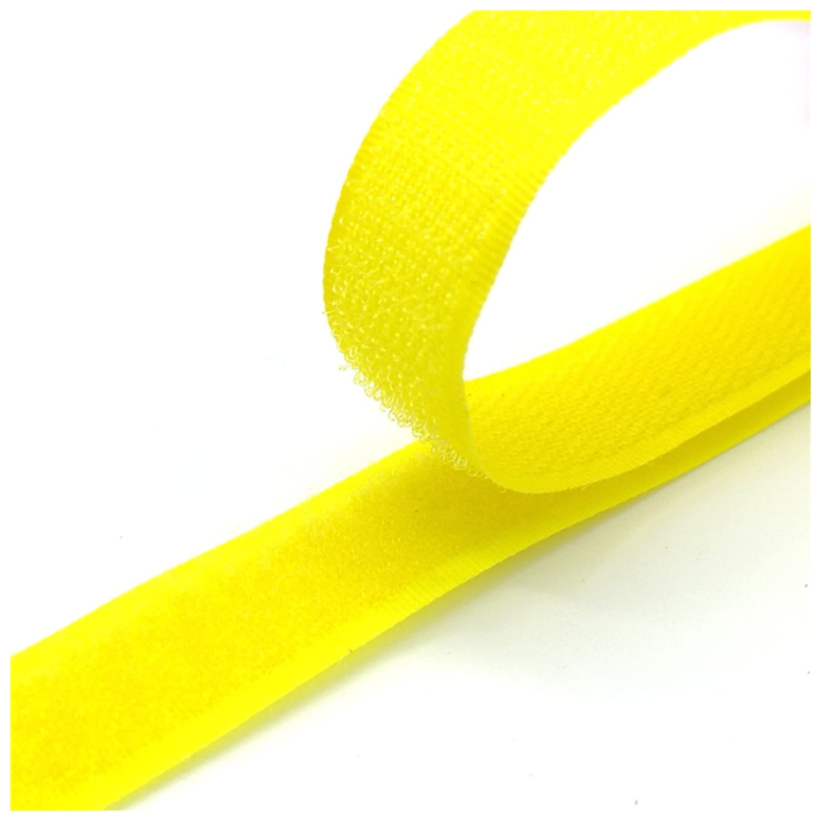 KEYVOR 1 pair 20mm colorful fastener tape hook and loop tape cable ties sewing accessories, 1 yard/lot (Color : Yellow)