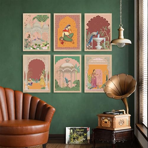 Image of NoWorries Wall decor Paintings for living room - Premium Modern art Wall Poster Paintings for Home Decoration (Pattern-Minimal art) Set of 6 (10x13 inches, ART ATTACK-4)