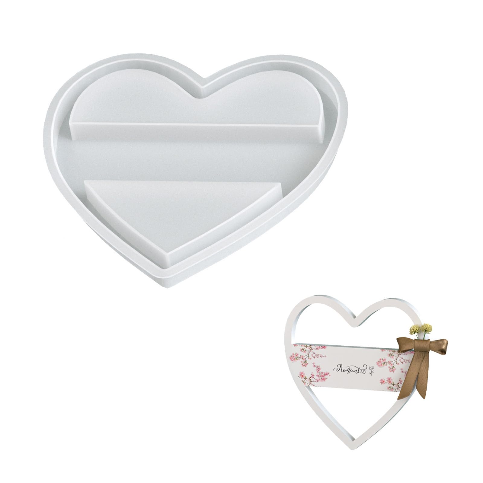 PLCPDM Silicon Braideds Heart Rose for Detailed Aromatherapys Craft and Projects Silicone for Home Decoration