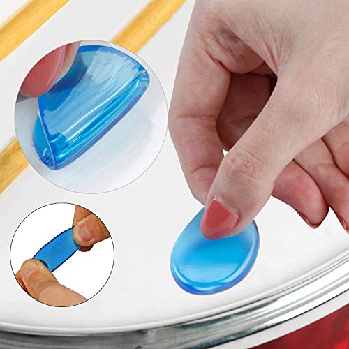 24 Stück Drum Damper Pads Schlagzeug-Schalldämpfer Snare Drum Gel Pads Dämpfer Pads Transparent Weich Drum Schalldämpfe Gel Dämpfer Pads für Schlagzeug Klangregelung (Transparent,Blau,Braun,Schwarz) - Image 6
