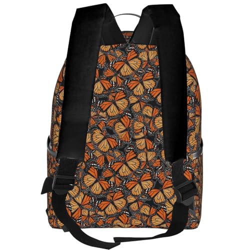 Theft Waterproof Daypack, Suitable for Travel, Hiking, Camping College Heaps Of Orange Monarch Butterflies Backpacks3