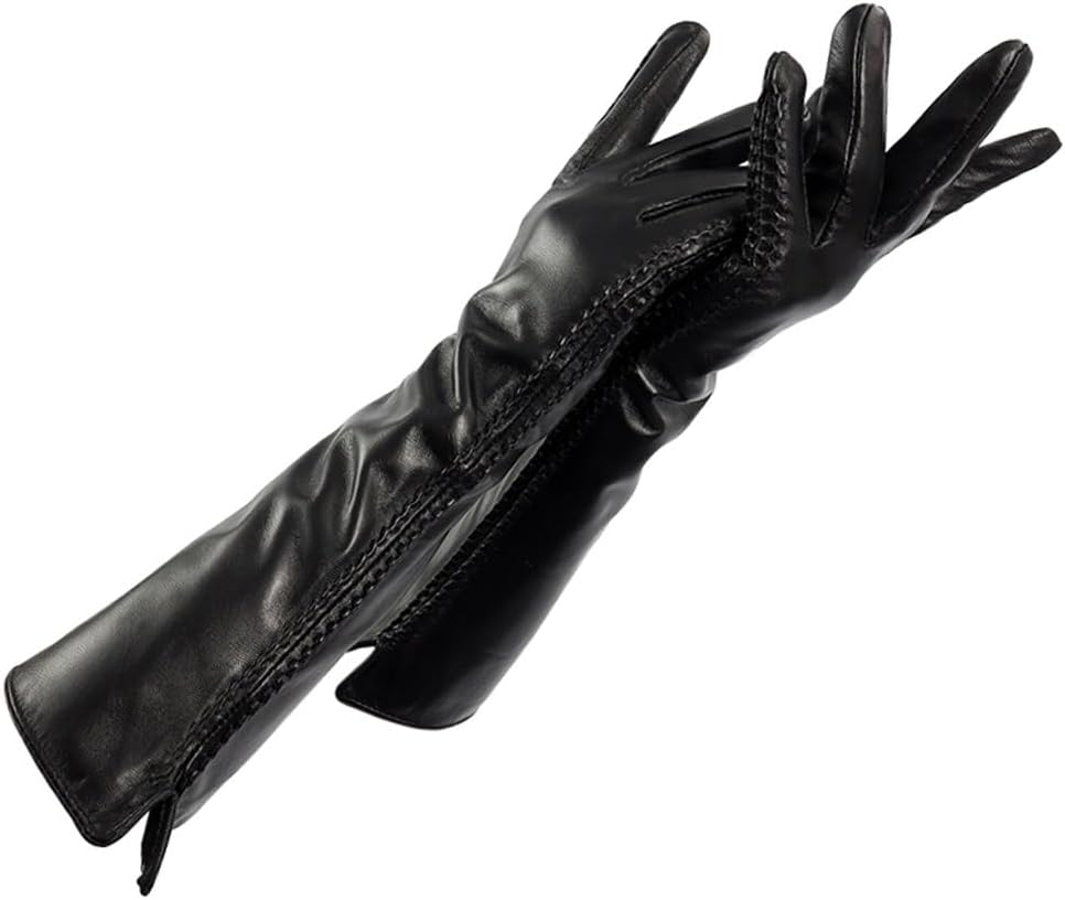 Arm Sleeves Outdoor Warm Pile Lined With Mittens Long Elbow Gloves