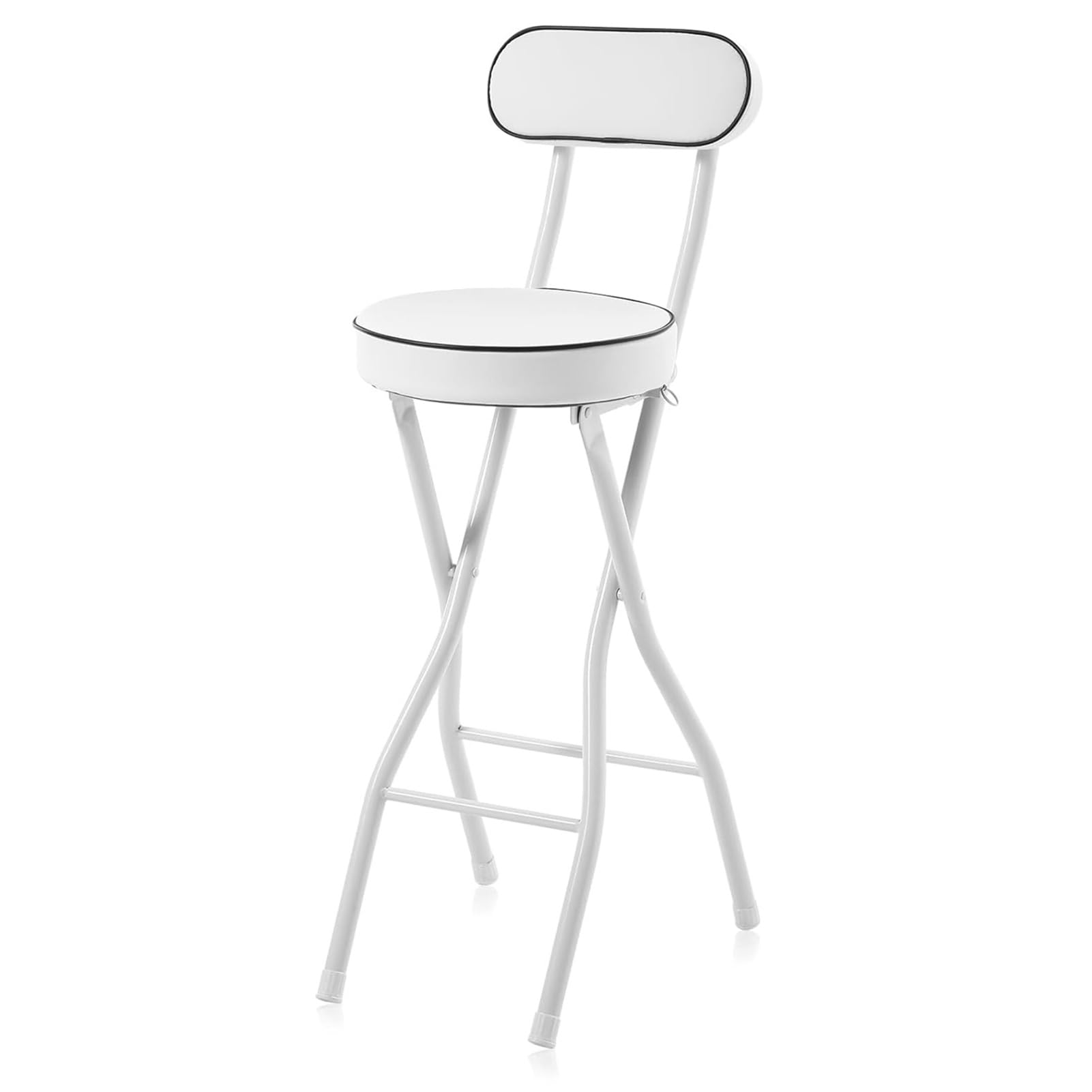 Tabouret de bar pliable rembourré avec dossier pour cuisine et café