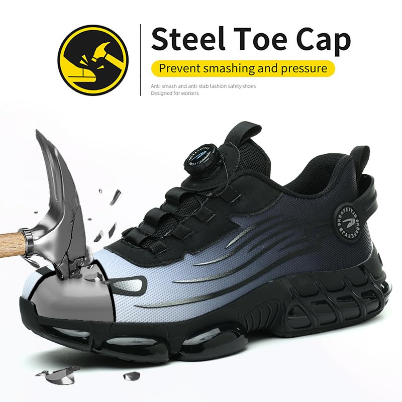 Image of Steel Toe Work Sneakers for Men Women Lightweight Comfortable Industrial & Construction Work Safety Shoes